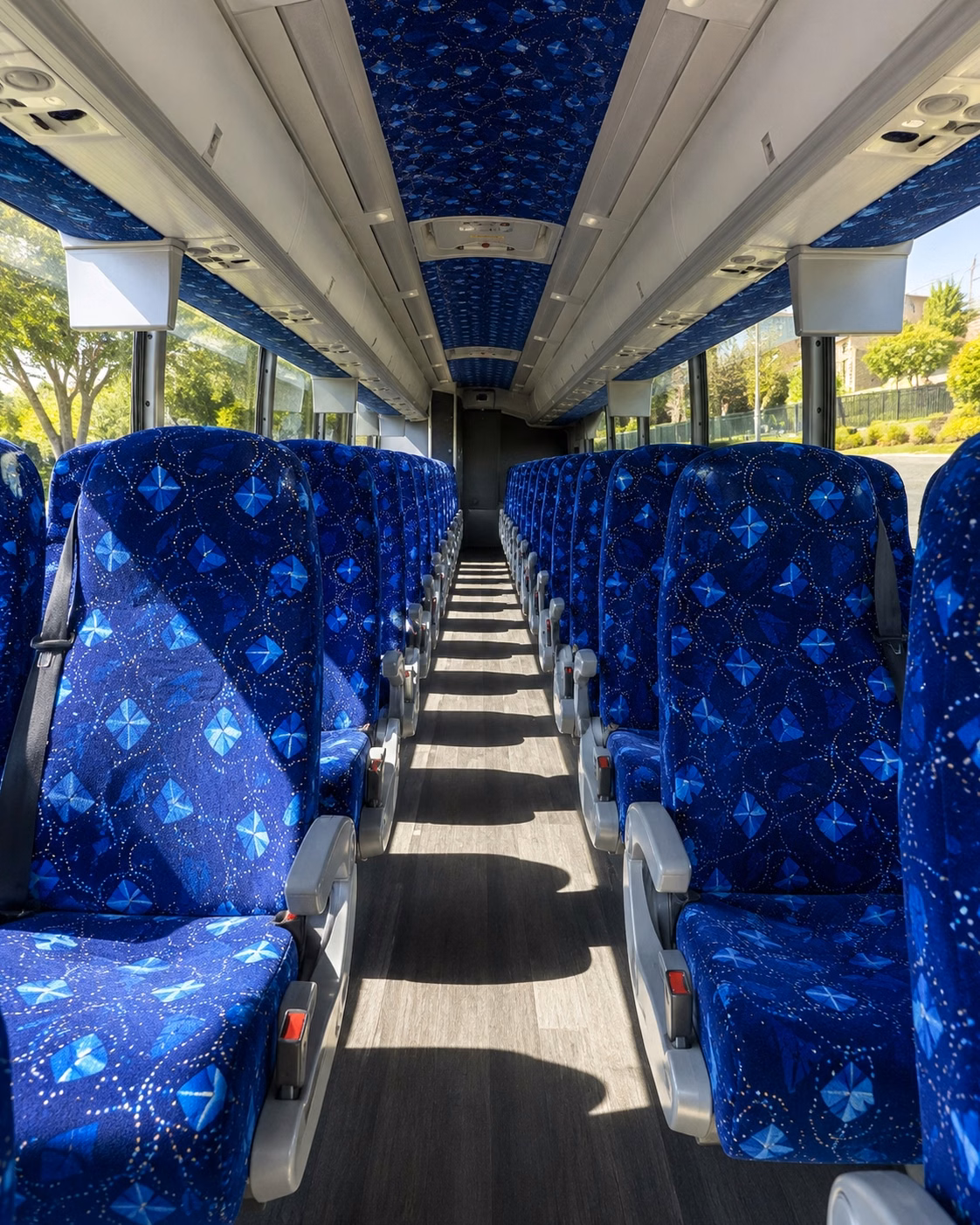 alexandria charter bus rental interior